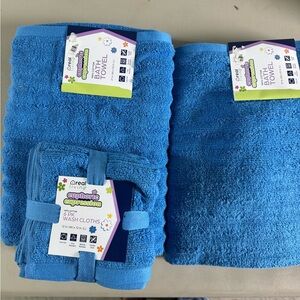 Blue Bath Towel Set
